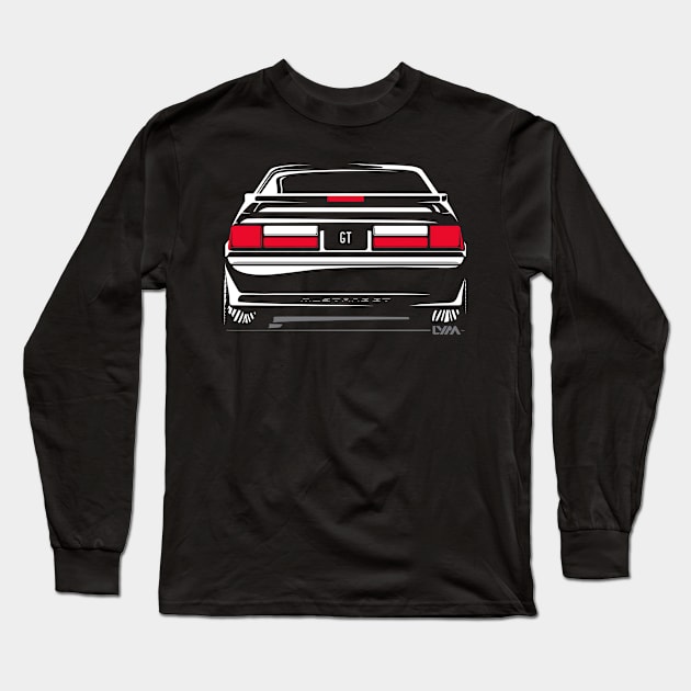 Foxbody Ford Mustang GT 5.0 Long Sleeve T-Shirt by LYM Clothing